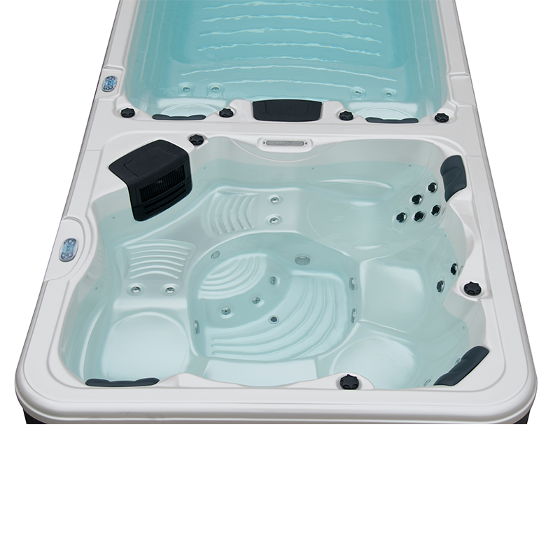 BG-6616 Extra Long Deeper Infinity swimming pool spa with dual zone 