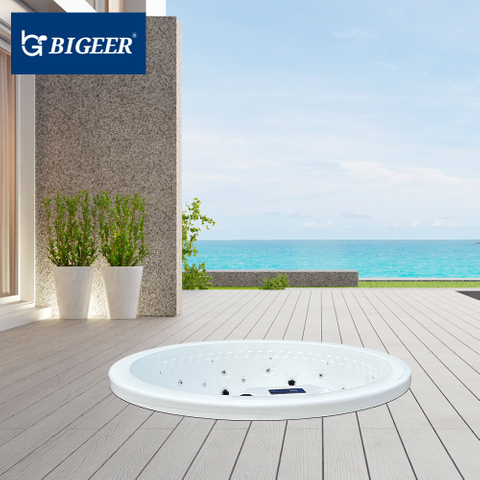 2025 Newly Upgraded Smart Massage Outdoor SPA 5-Seat Cylindrical Pool for Hotels BG-8820 Automatic APP Control for Outdoors