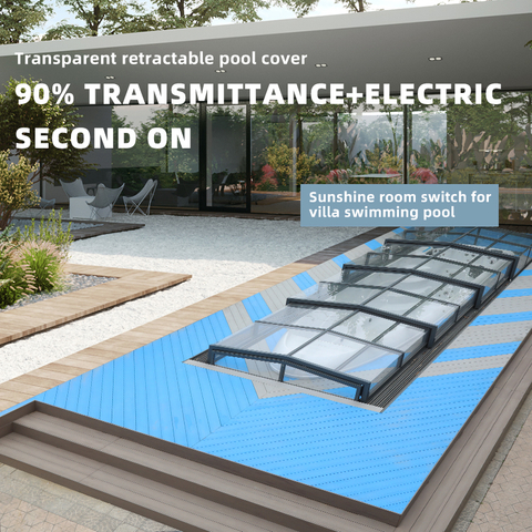 Transparent Retractable Swim Pool Cover