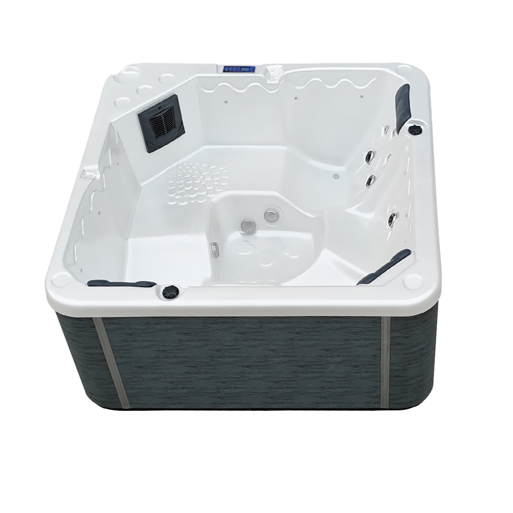 2025 Newly Upgraded One-Piece Skirt Panel Unique Internal Design BG-8819 Outdoor Whirlpool Acrylic Shell Garden Bathtub Hotels