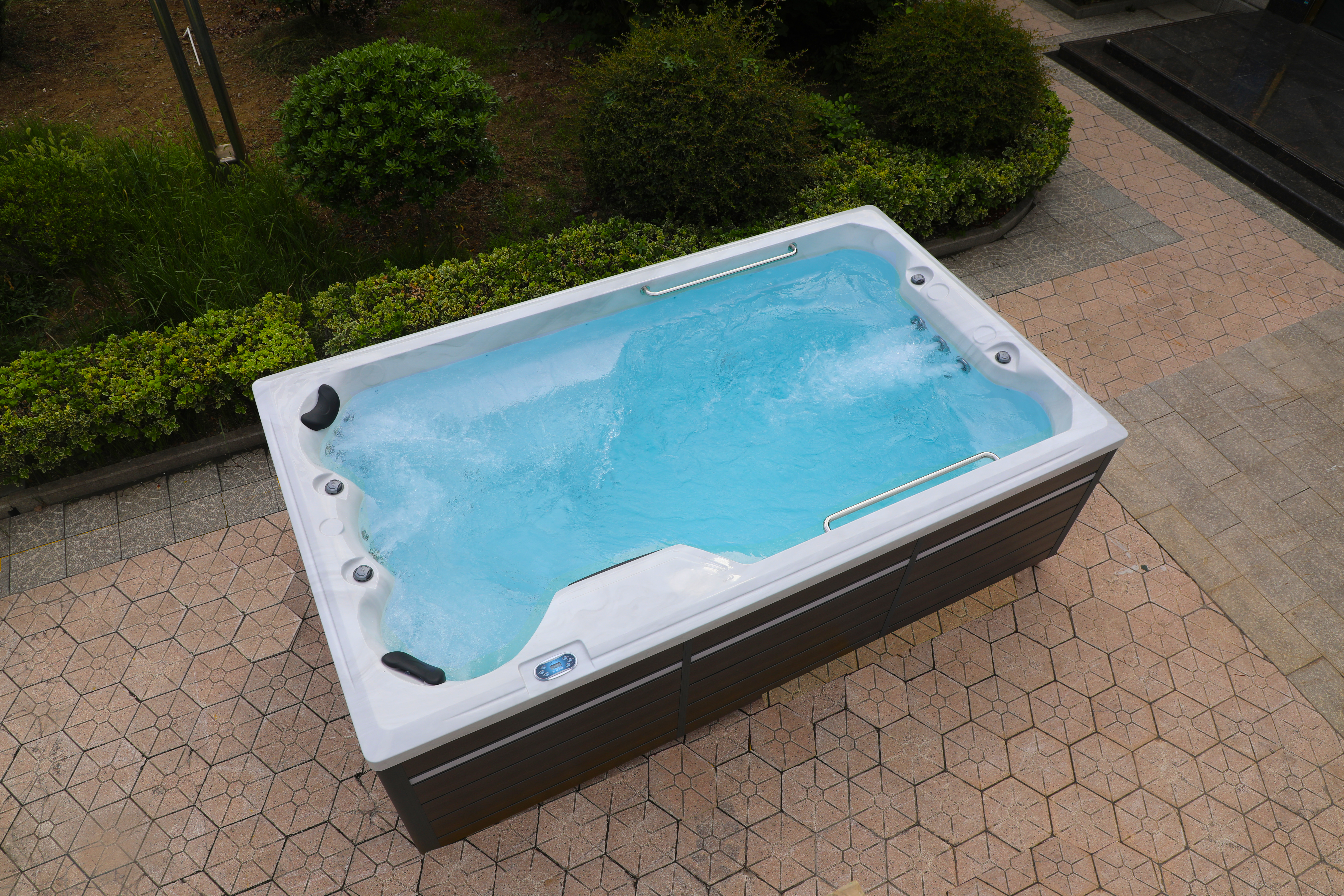 BG-6653 Bigeer 4 Meters Outdoor Whirlpool Endless Swim Spa Pool with Cover