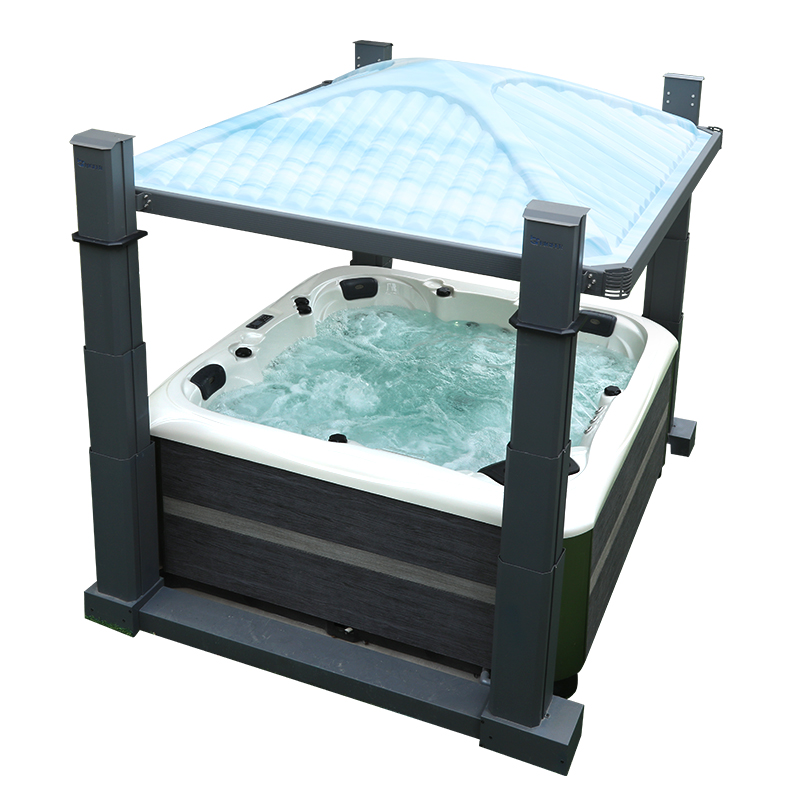 Automatic liffting swim cover