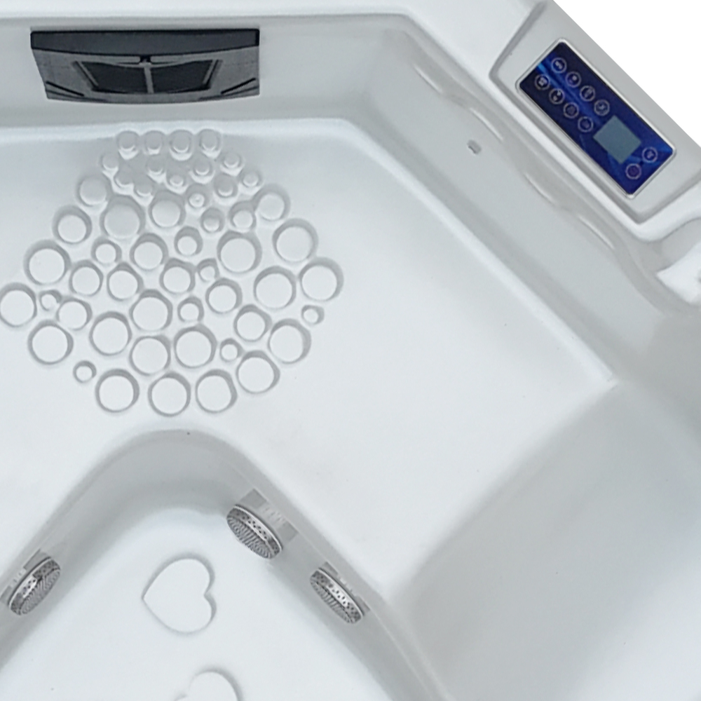 2025 Newly Upgraded One-Piece Skirt Panel Unique Internal Design BG-8819 Outdoor Whirlpool Acrylic Shell Garden Bathtub Hotels