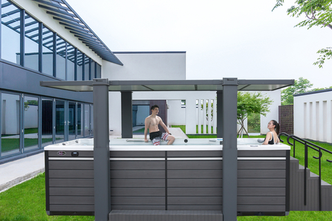 BG-6656 Popular Cheap Freestanding Balboa Outdoor Endless Swim Spa Pool