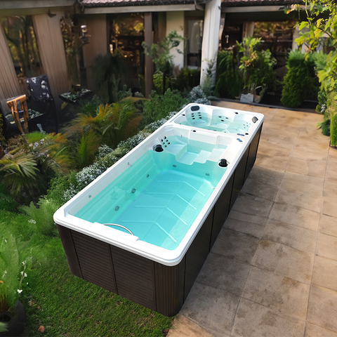  BG-6607 Bigeer new design Balboa system spa bathtub hot tub with overflow system swimming pool