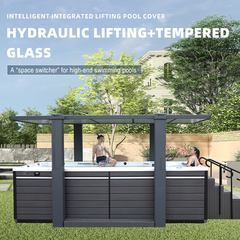 Automatic liffting swim cover