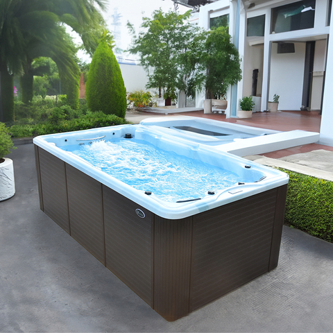 BG-6602 Best price 6m endless swimming pool outdoor swimspa 