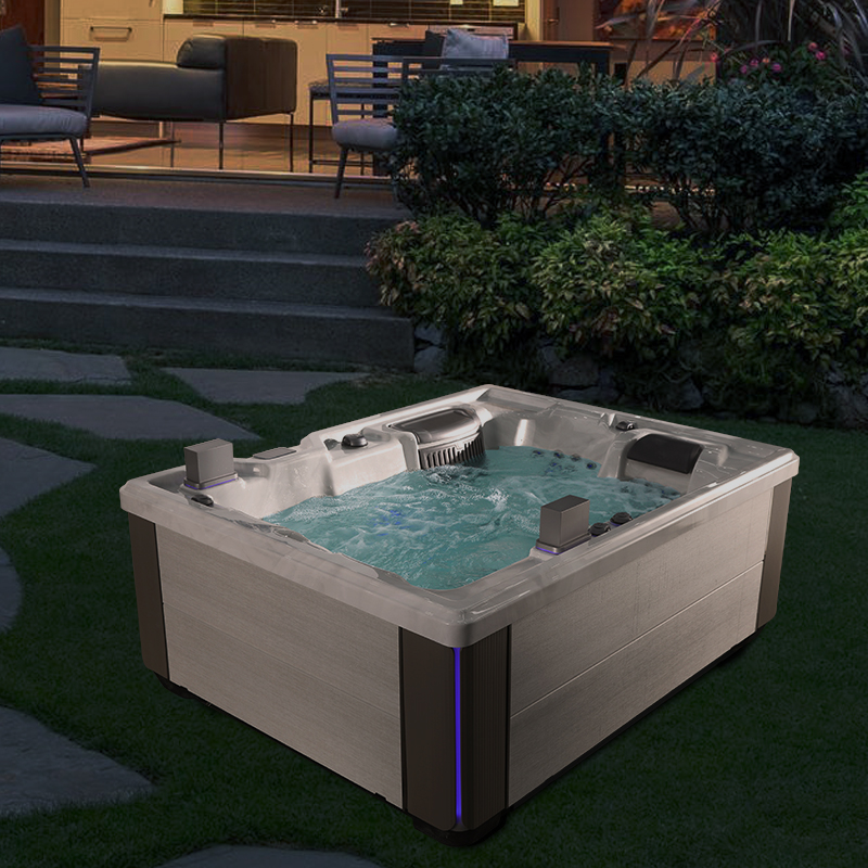 BG-8801 Bigeer 2025 New Luxury Design Fiberglass Freestanding Whirlpool Bathtub Outdoor Spa Hot Tub