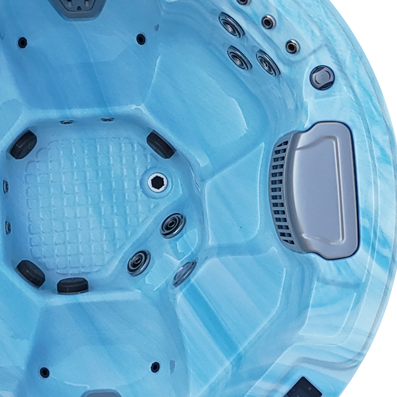 BG-8805 Bigeer 2025 Luxury Acrylic Round Cylinder Outdoor Hot Water Spa Bathtub