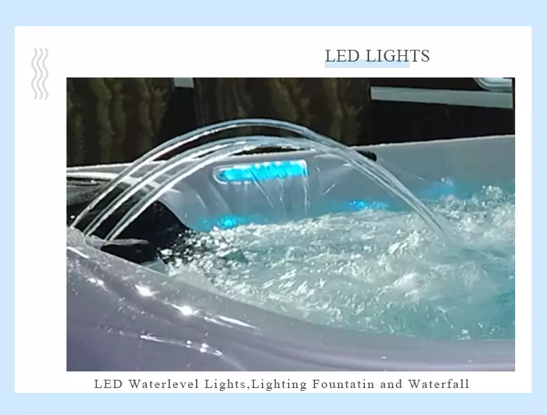 BG-8839 Hot Sale High Quality Fiberglass Massage Acrylic Outdoor Indoor Adult Hot Bath Tub 