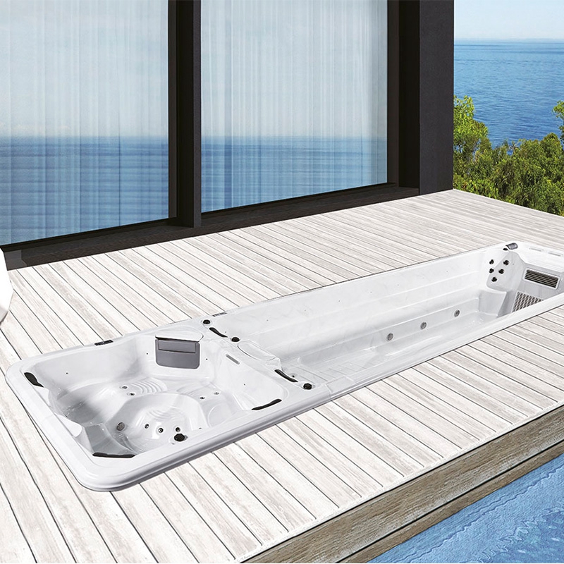 BG-6616 Extra Long Deeper Infinity swimming pool spa with dual zone 