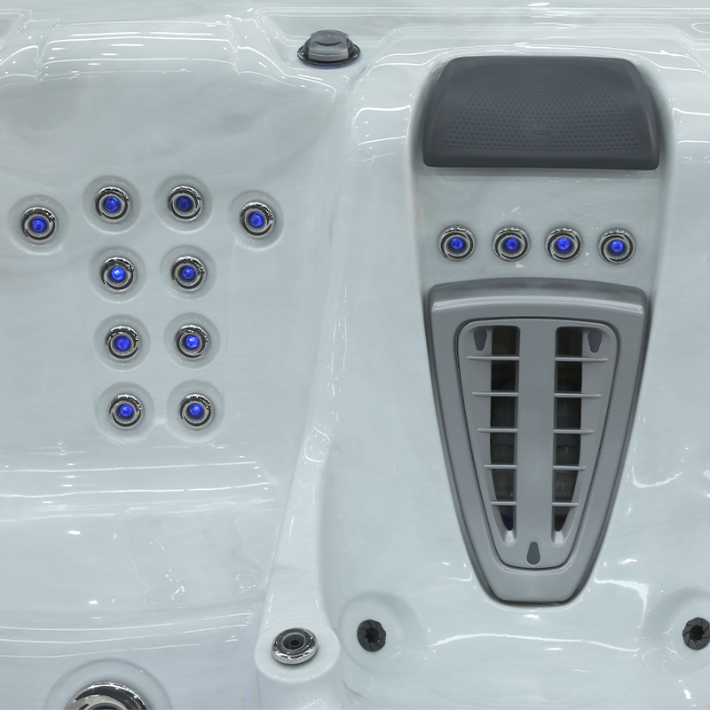 BG-8801 Bigeer 2025 New Luxury Design Fiberglass Freestanding Whirlpool Bathtub Outdoor Spa Hot Tub