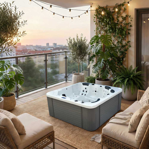 BG-8520 Freestanding 6 adult person hydrotherapy bath hot tub spa pool outdoor with massage jets 