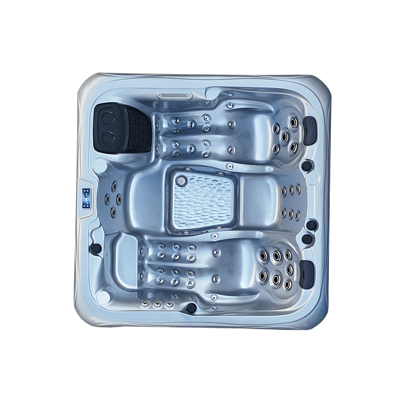 BG-8893 4-Person Premium Square Outdoor Hot Tub | 2 Lounges 2 Seats Hydrotherapy Spa