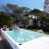 BG-6651 5.2m Luxury Endless Swim Spa 2 Seats Outdoor Constant Temperature Massage Pool Aristech Acrylic Swimspa for Villa Garden Hotel Homestay
