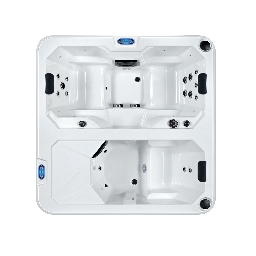 BG-9902 All-in-One Sports Recovery Acrylic Spa Bath Tub Modern Design Balboa Control Freestanding Rectangle Easy-Set Cold Tub