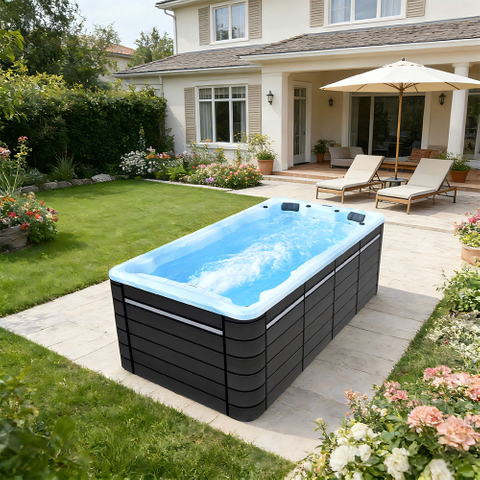 BG-6602 Best price 6m endless swimming pool outdoor swimspa 