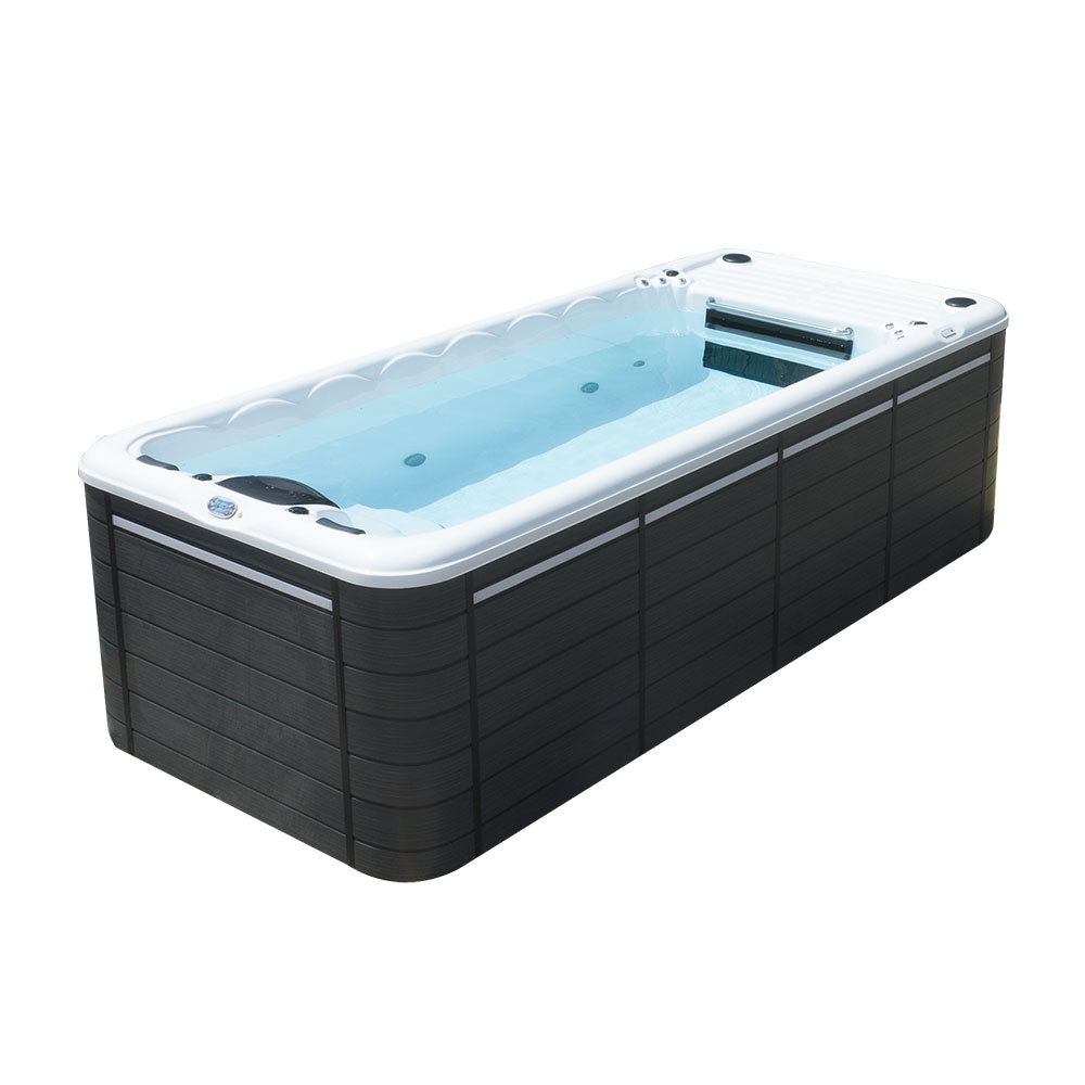 BG-6651 5.2m Luxury Endless Swim Spa 2 Seats Outdoor Constant Temperature Massage Pool Aristech Acrylic Swimspa for Villa Garden Hotel Homestay