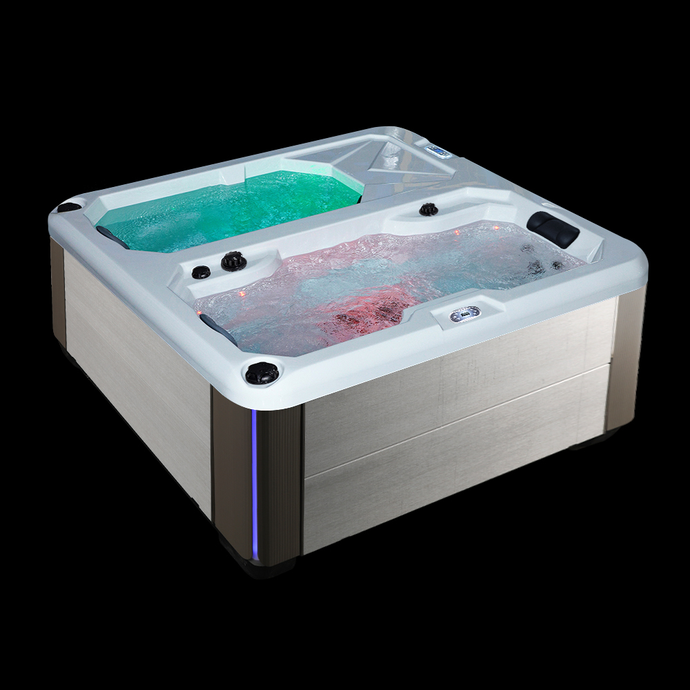 BG-9902 All-in-One Sports Recovery Acrylic Spa Bath Tub Modern Design Balboa Control Freestanding Rectangle Easy-Set Cold Tub