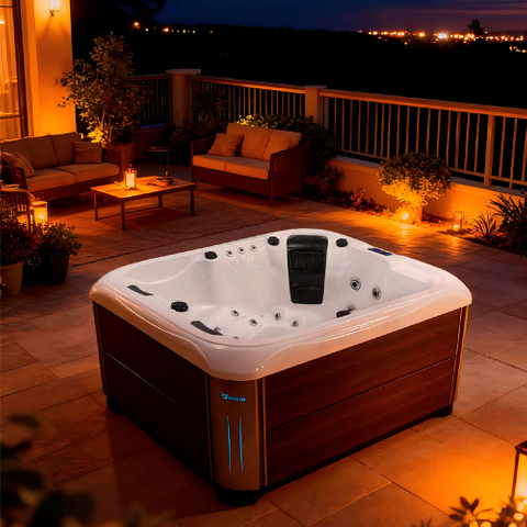 BG-8891 5-Person Luxury Hydrotherapy Hot Tub | 2 Lounges 3 Seats Outdoor Spa