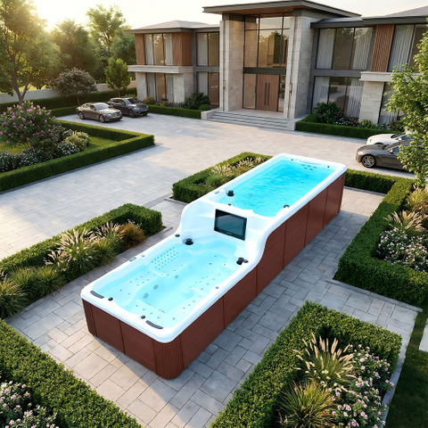 BG-6613 New popular Swimspa with New Design Decoration Stainless Steel 304 Cobra Waterfall outdoor