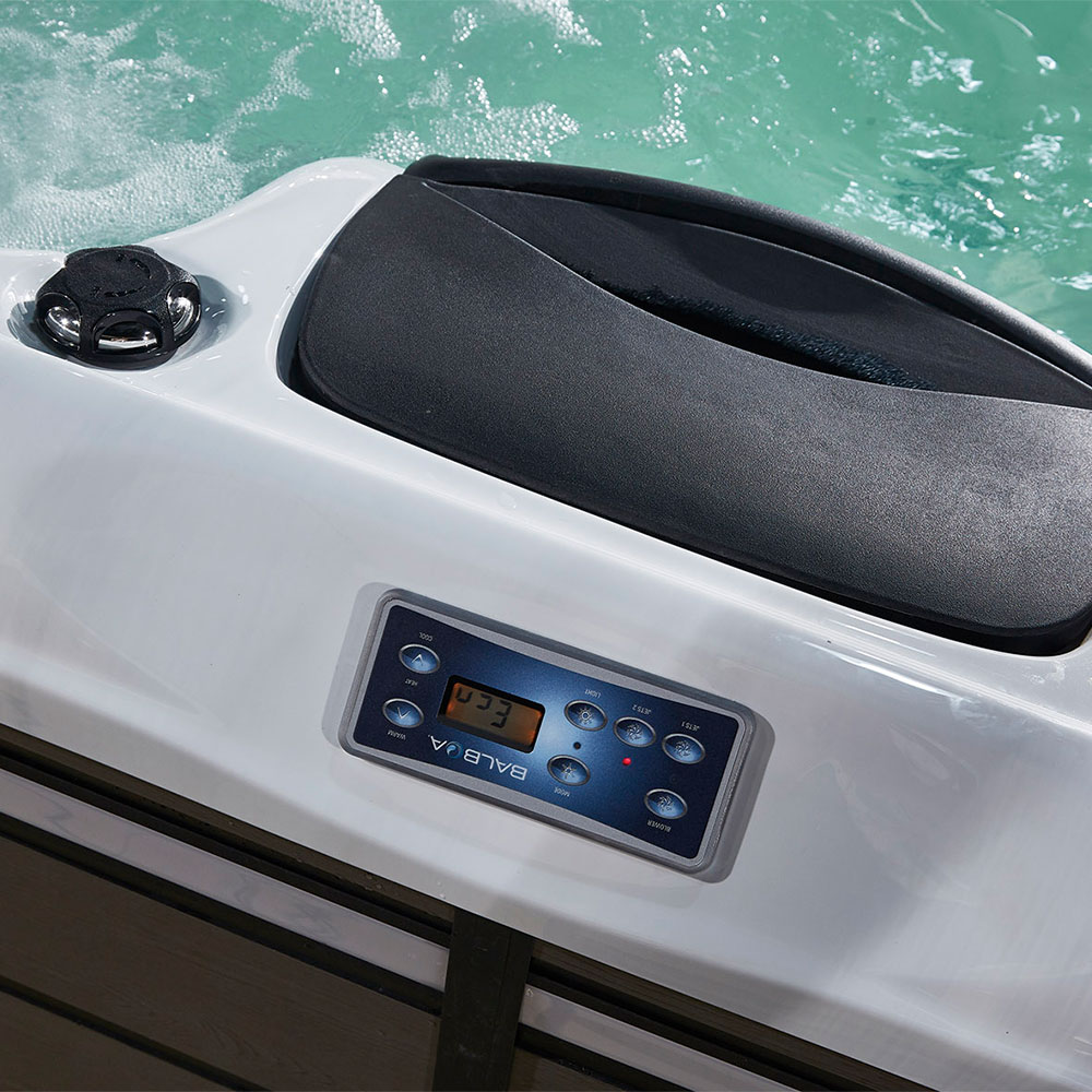 BG-6651 5.2m Luxury Endless Swim Spa 2 Seats Outdoor Constant Temperature Massage Pool Aristech Acrylic Swimspa for Villa Garden Hotel Homestay